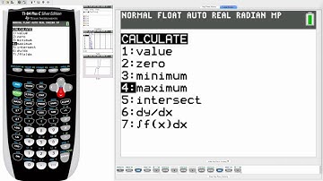 Finding Minima and Maxima on a TI 84 Calculator