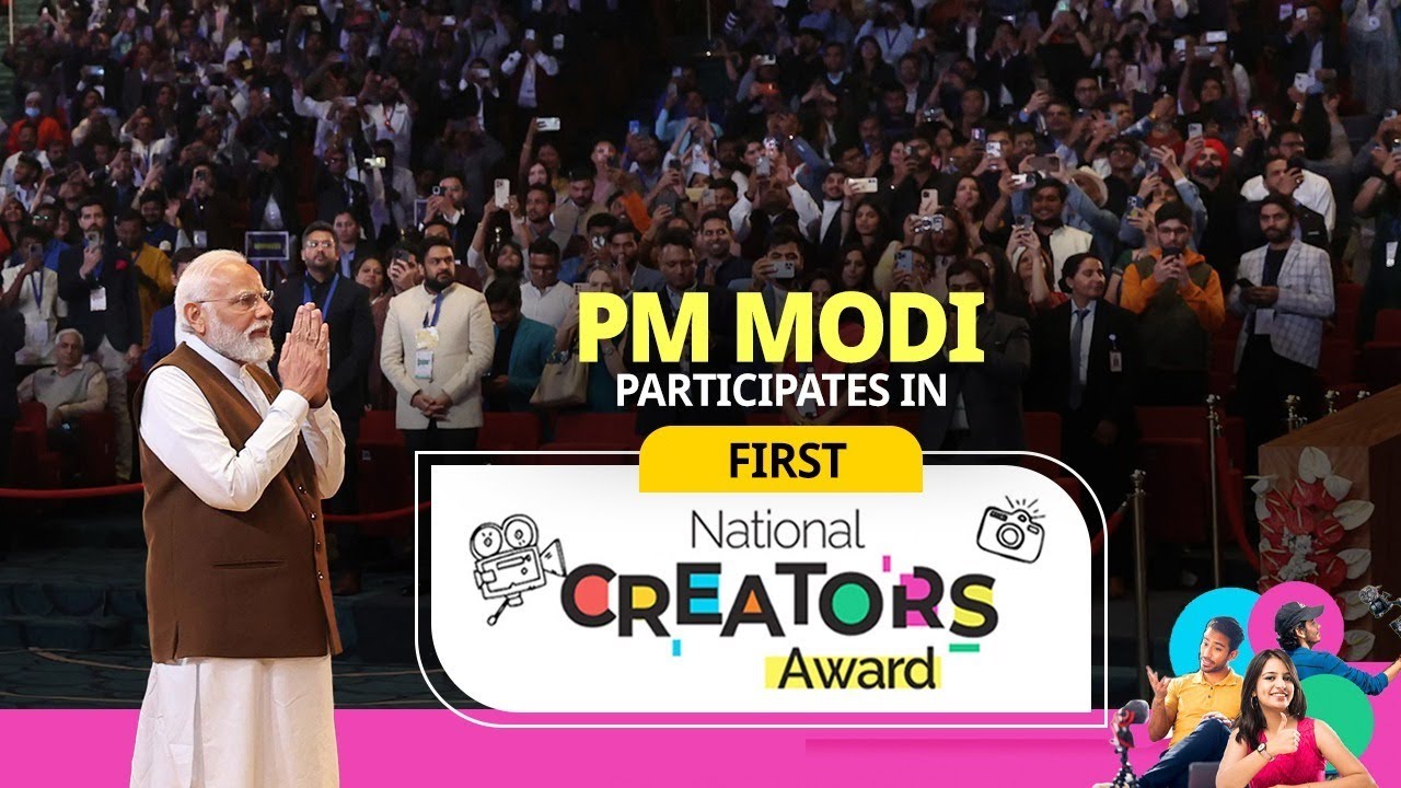 PM Modi Live  National Creators Awards 2024 Live  Live from Bharat Mandapam New Delhi