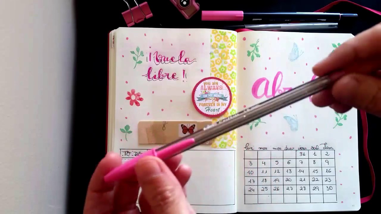 Portada del mes de Abril en mi Bullet Journal - thptnganamst.edu.vn