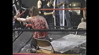 FIRST LUMBERJACK-LIGHT TUBE DEATHMATCH!-Necro Butcher vs Corporal Robinson-IWA MS Derby Madness 2001