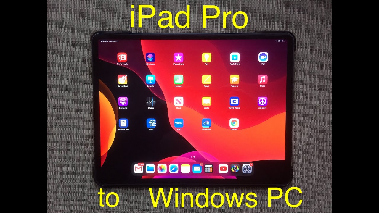 How To Transfer Photos And Videos From Ipad Pro To Windows Pc Youtube