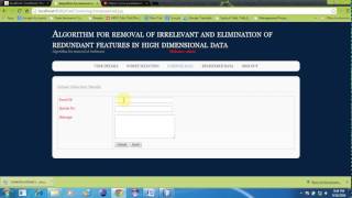 Algorithm for removal of irrelevant and elimination of redundant features in high dimensional data