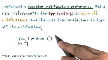 Turning Weather Notifications On/Off - Developing Android Apps