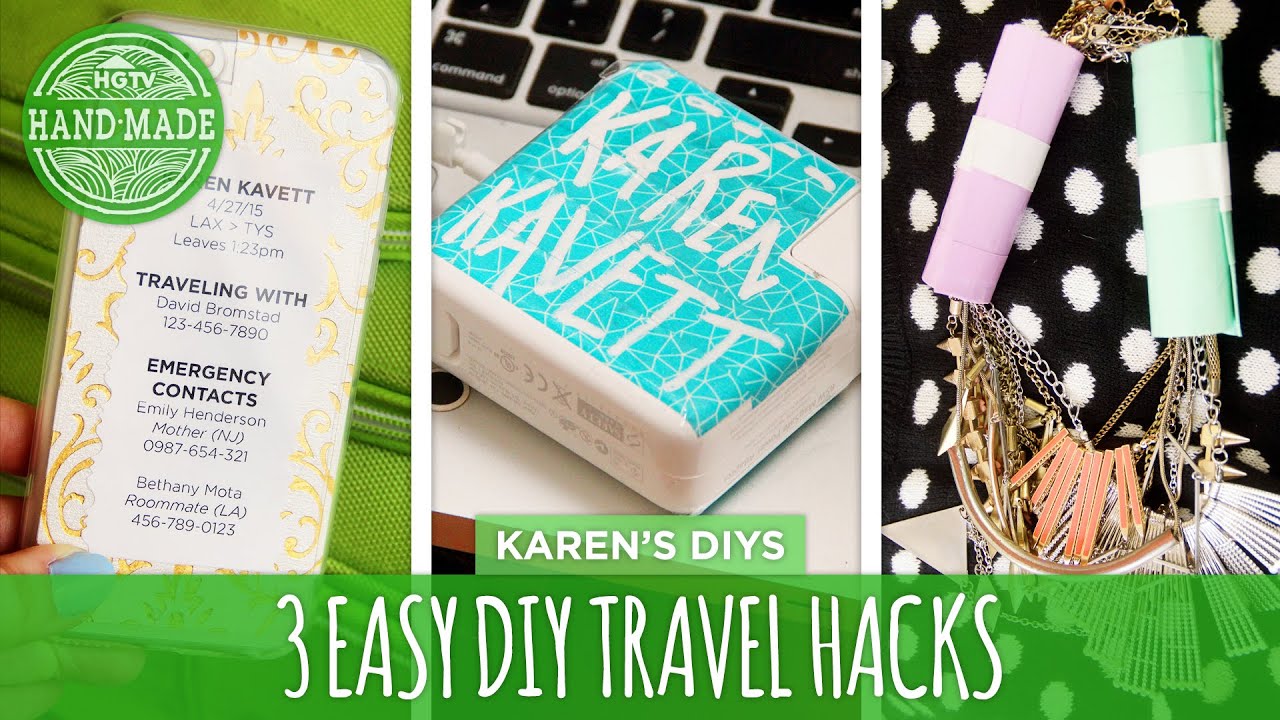 3 Easy DIY Travel Hacks - HGTV Handmade - YouTube