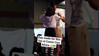 Ross Butler dances with a fan from the crowd at Comic Con Africa 💃#rossbutler #salsadancing #shorts