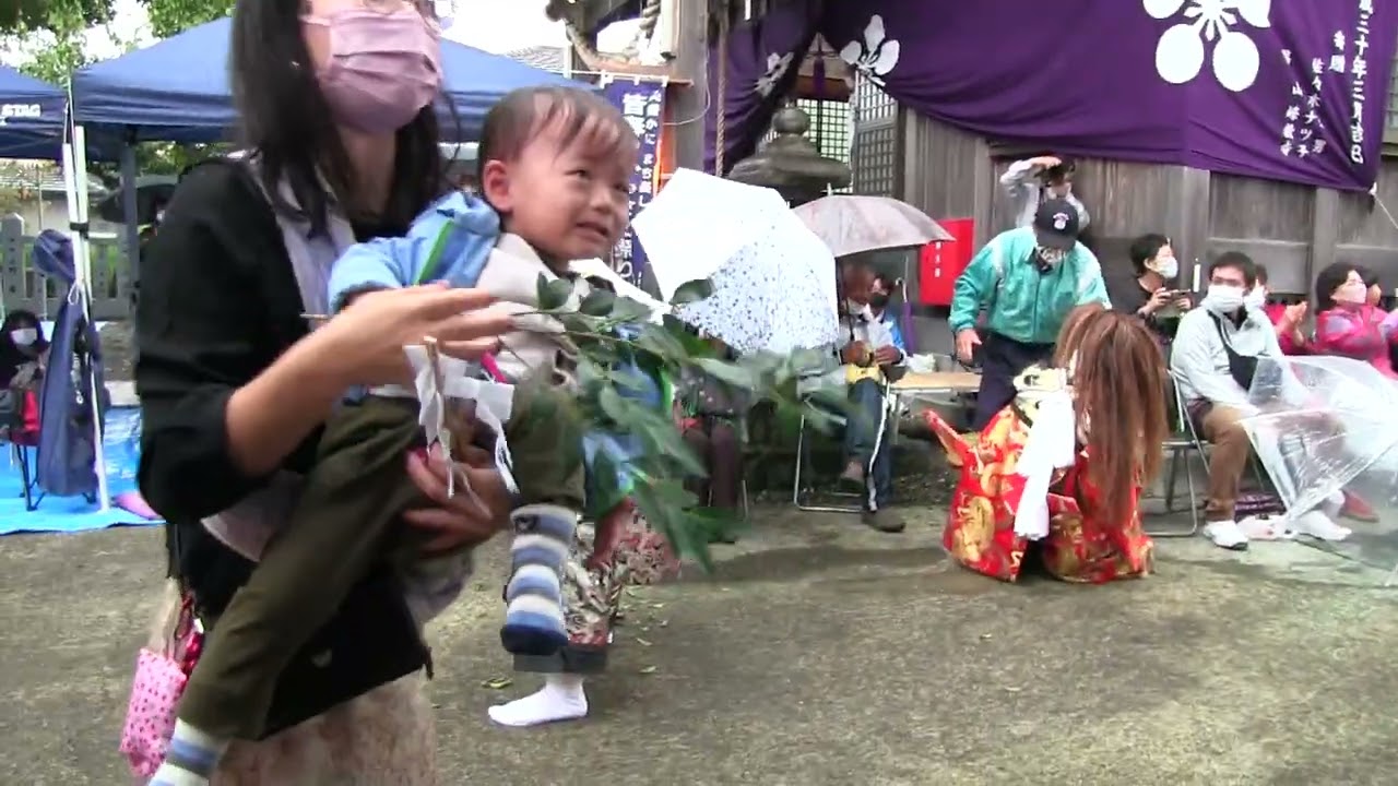 皆春天満社秋季大祭2022　神楽奉納馬場子供神楽『柴曳』