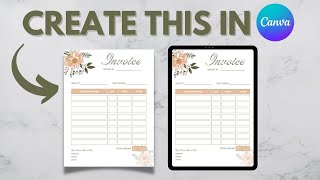 How To Create An Easy Invoice in Canva For Your Business