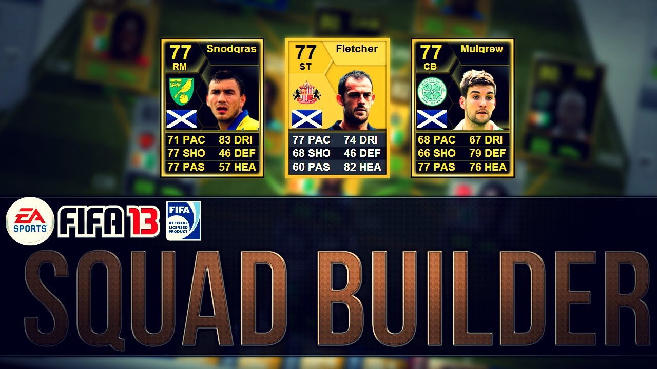 BEST POSSIBLE SCOTLAND TEAM! w/SIF SNODGRASS | FIFA 13 Ultimate Team Squad Builder