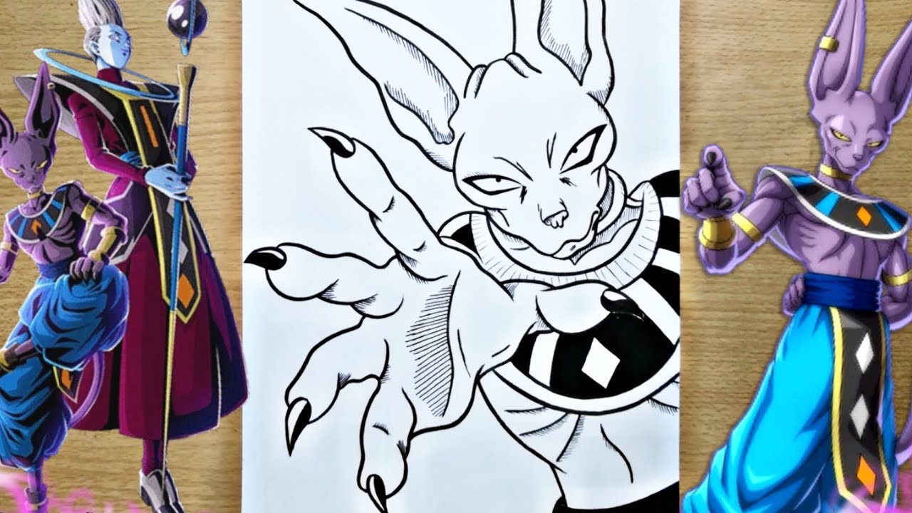 COMMENT DESSINER BEERUS FACILEMENT - Dragon Ball 🐲🐉 - YouTube