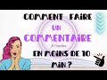 Comment faire un commentaire de texte facilement 