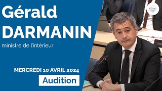 Narcotrafic : audition de Gérald Darmanin