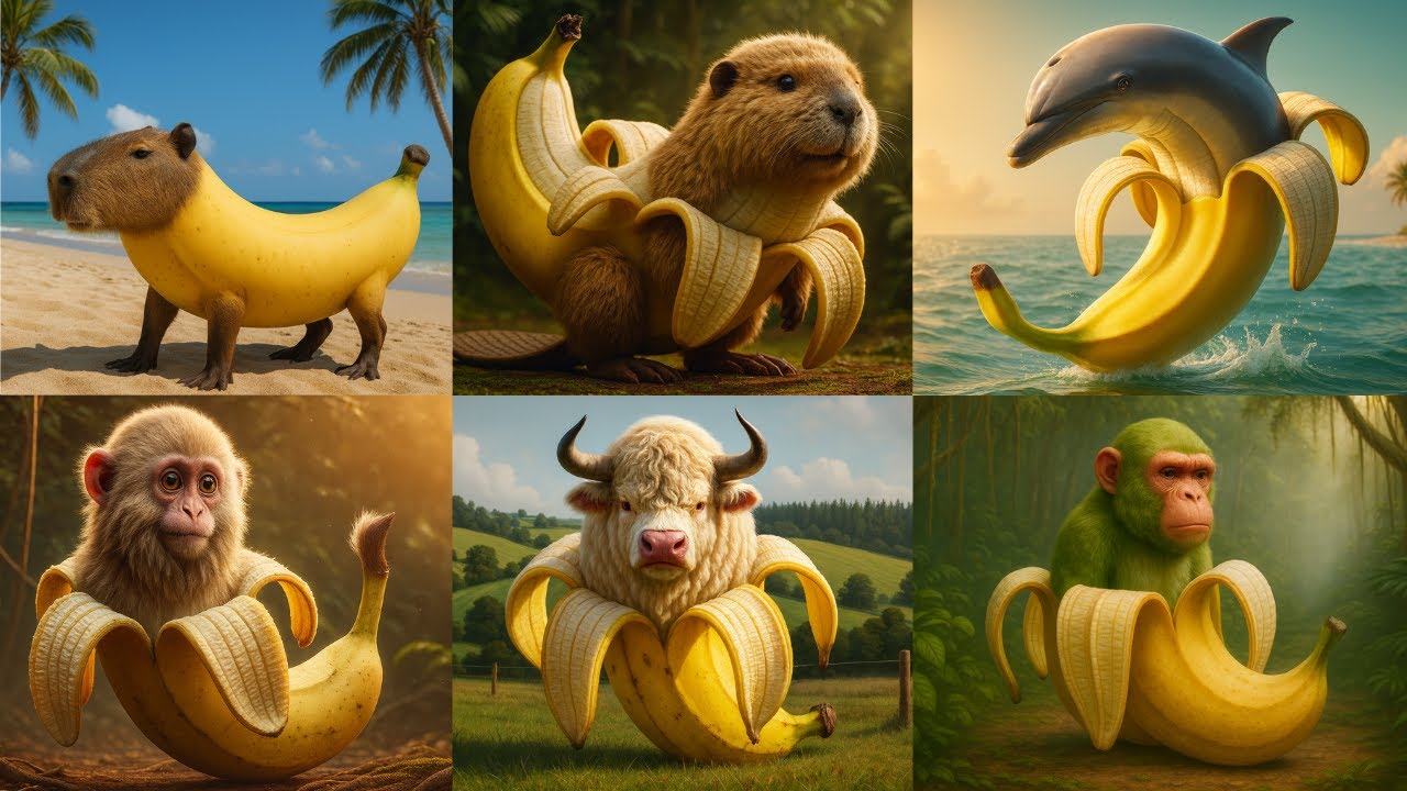 All BANANINI Family Italian Brainrot Animals