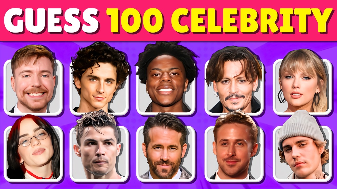 Can You Guess The Celebrity In 3 SECONDS? ⌛🤯 | 100 Most Famous People In The World 🌍
