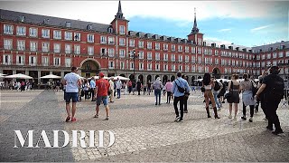 Madrid Walking Tour | Walk to Main Square, Puerta del Sol, Tirso de Molina | Spain | 4k 60fps HDR