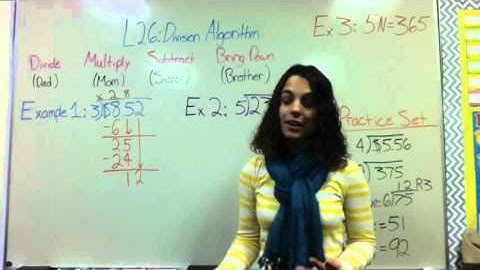 Lesson 26: Division Algorithm