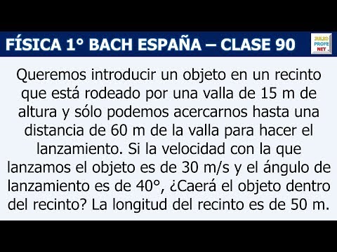 90. MOVIMIENTO DE PROYECTILES (Ejercicio 11)