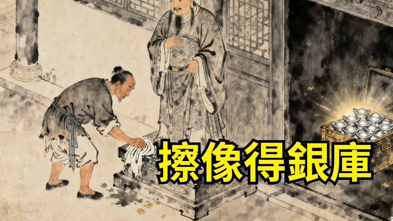 聾啞乞丐每天給城隍像擦灰，暴雨夜神像流淚託夢：‘你前世是判官’，七日後府衙銀庫自開，他成唯一繼承人！#民間故事#故事頻道#感人故事#情感