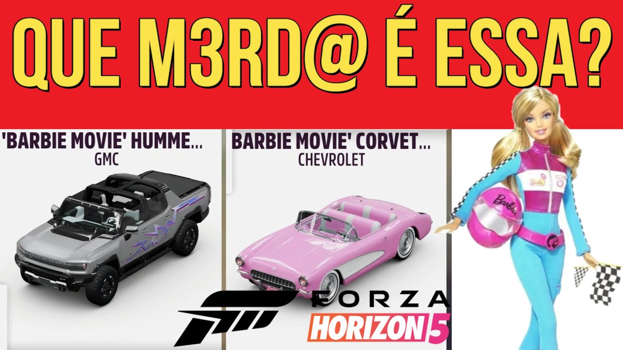 Divulgação pesadíssima! Forza Horizon 5 recebe carros temáticos do filme da  Barbie