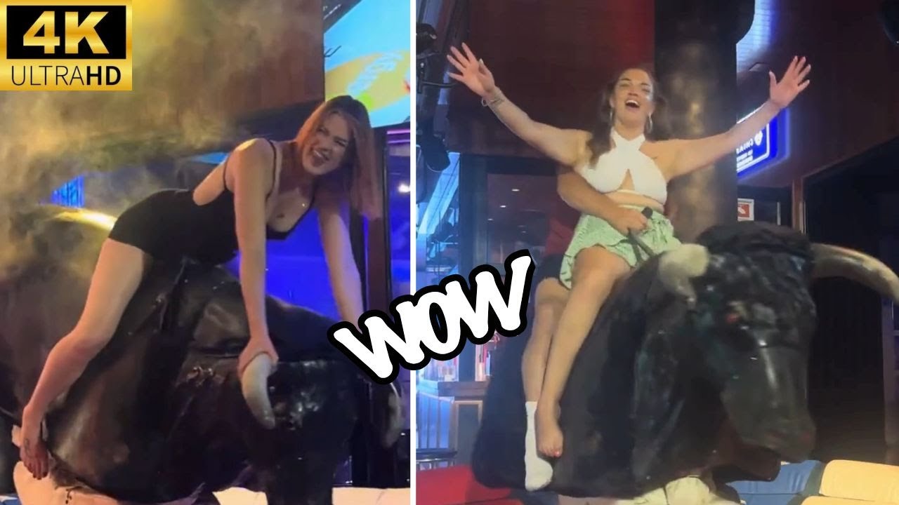 Bull Racing Fail Mechanical Bull Riding FAILS! In Benidorm #mechanicalbull #bullriding # ...