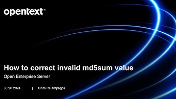 How to correct an invalid md5sum value