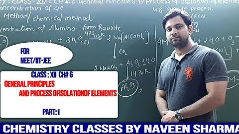CHEMISTRY:CLASS:12: CHAPTER:6 GENERAL PRINCIPLES AND PROCESS OF ISOLATION OF ELEMENTS   PART:1