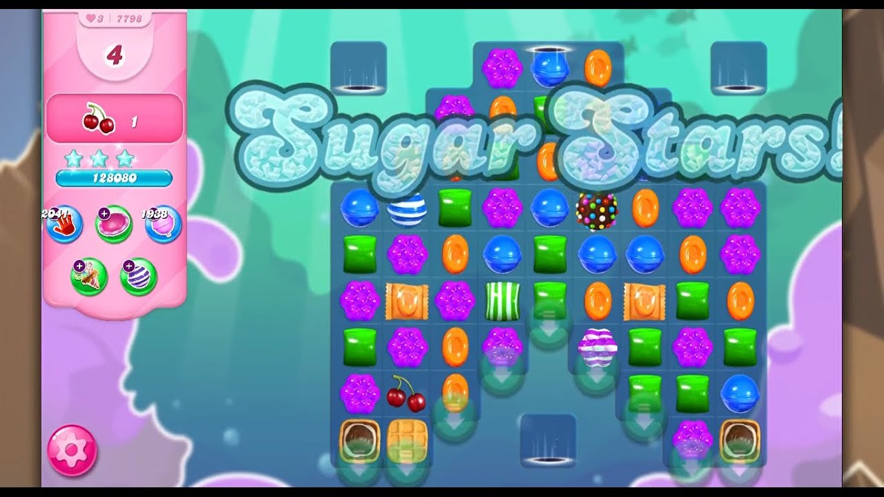 Candy Crush Saga 7798 sugar stars YouTube