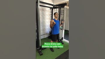 Rosca direta com puxador na polia baixa - Prof. Matheus Gomes #academia #fitness #musculação