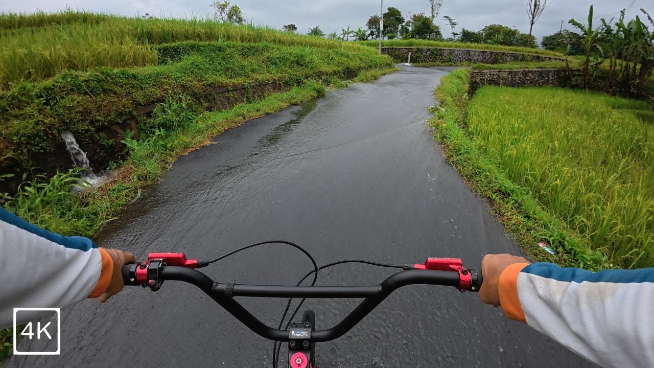 Целебная поездка ASMR | Исследование рисовых полей после дождя | Garut Java Indonesia