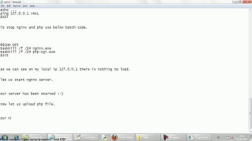 How to configure Nginx web server in windows 7 with PHP