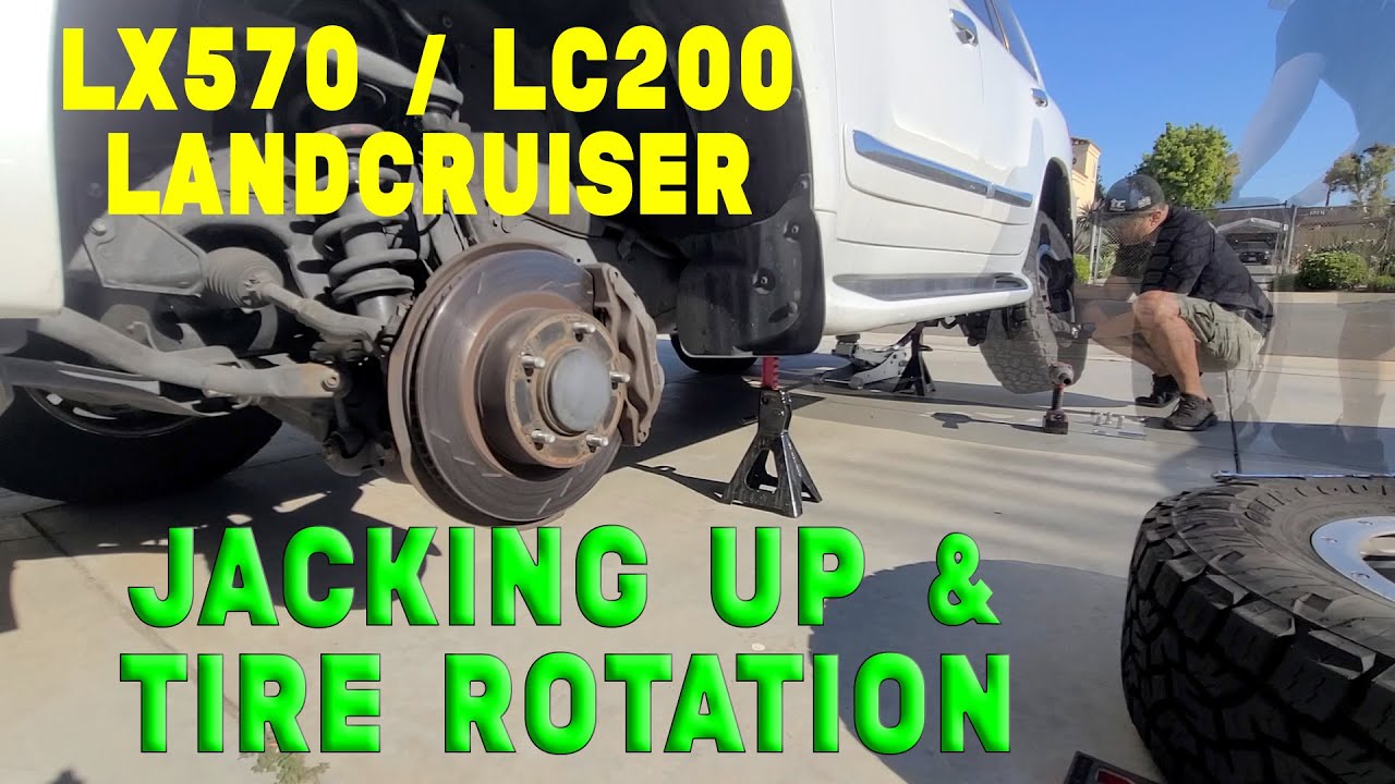 Tire Rotation and Jacking Up Lexus LX570 the proper way! Same