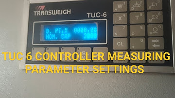 TUC6 CONTROLLER MEASURING PARAMETER, TRANSWEIGH TUC 6 CONTROLLER MEASURING SETTINGS ,TUC6 MEASURING