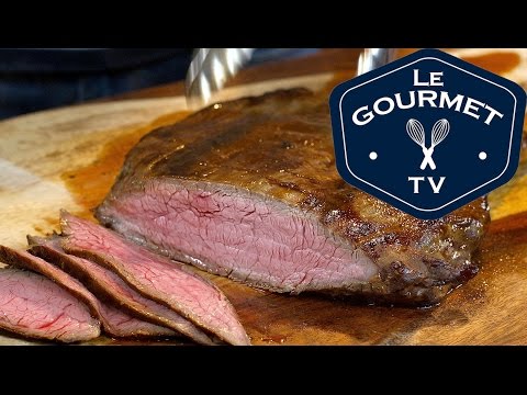 Bourbon-Marinated Flank Steak Recipe - LeGourmetTV