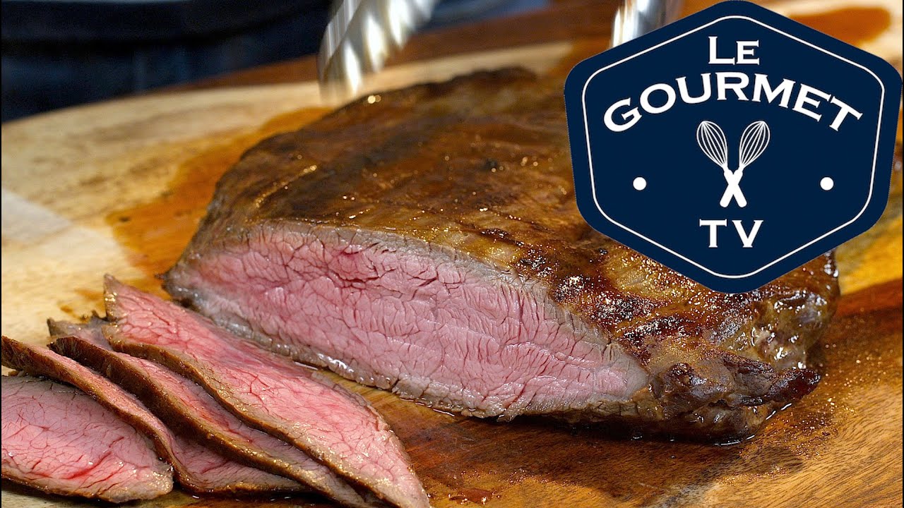 Bourbon-Marinated Flank Steak Recipe - LeGourmetTV | Glen And Friends Cooking