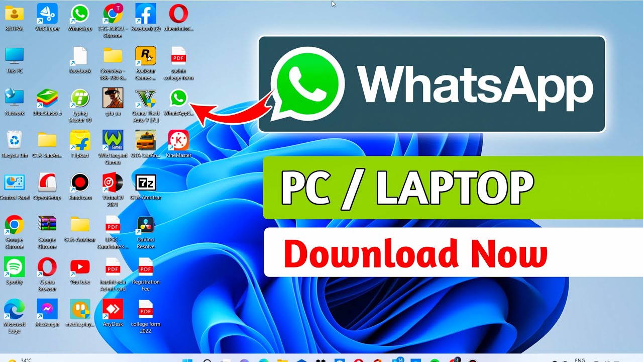 How To Use Whatsapp In Pc or Laptop Install Dekstop Whatsapp In Pc ...