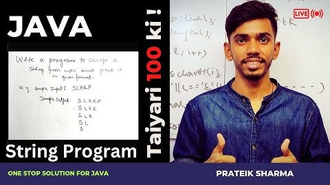 String Pattern Computer Class 10 ICSE ISC Java Programming