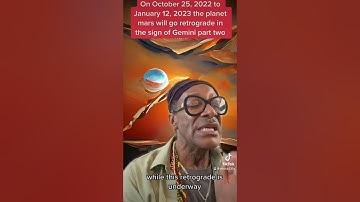 On October 30, 2022 to January 12, 2023 the planet mars retrograde in Gemini