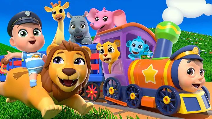 Train Choo Choo Song Wild Animals | Almama Nursery Rhymes & Kids Songs