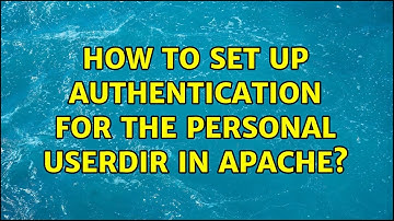 How to set up authentication for the personal userdir in Apache?
