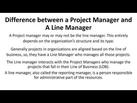 Unit 4 Lecture 24 Project Manager and a Line Manager - YouTube