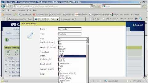 Creating media catalog | Océ PRISMAsync know hows