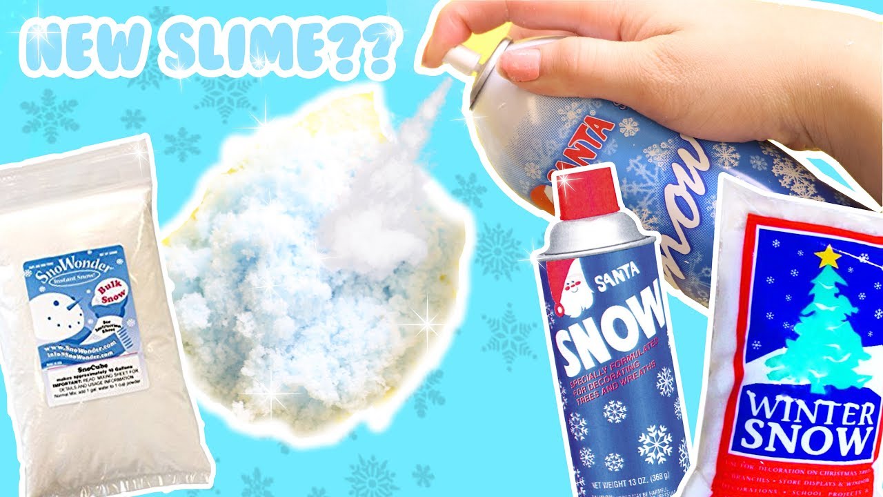 SNOW VS. SNOW VS. SNOW, new spray snow slime?, which snow makes the best  slime