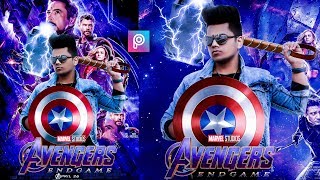 PicsArt- AVENGERS END GAME Movie Poster Photo editing tutorial in Picsart Step by Step in Hindi screenshot 5