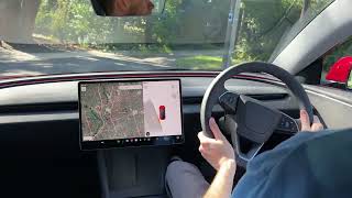 Real World Example: 7-Point Turn using Touch Screen in Tesla Model 3