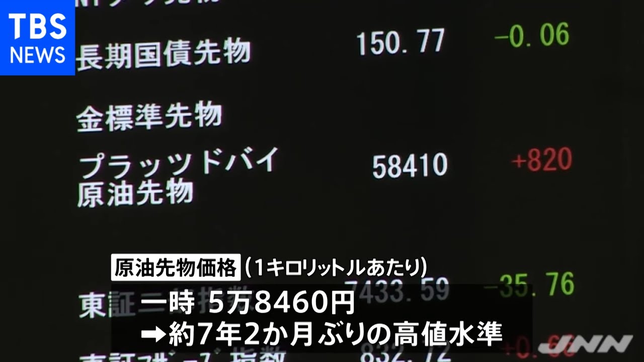 原油価格 約７年ぶりの高値水準 ウクライナ情勢めぐり供給不足懸念 Youtube
