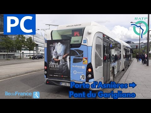 Bus PC RATP GX 437 Hybride N4460 Porte dAsnires  Pont du Garigliano