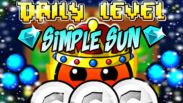 DAILY LEVEL # 29.-  "SIMPLE SUN" 3 COINS | GEOMETRY DASH 2.1 | themisteriosoS