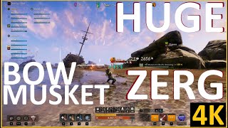 Bow Musket vs Huge Zerg New World PvP Open World MMORPG Gameplay