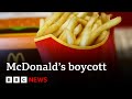 McDonald&#39;s CEO warns of hit from boycotts | BBC News