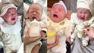 Cute Hungry Baby's Reaction 🥰❤️ Cute Baby Crying Video