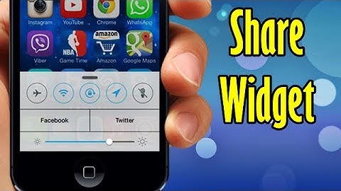 Share Widget - Share From Your Control Center